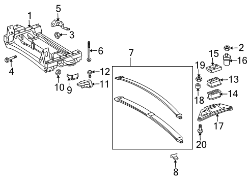 2003 Dodge Sprinter 3500 Suspension Mounting - Front Bolt-HEXAGON FLANGE Head Diagram for 6104233AA