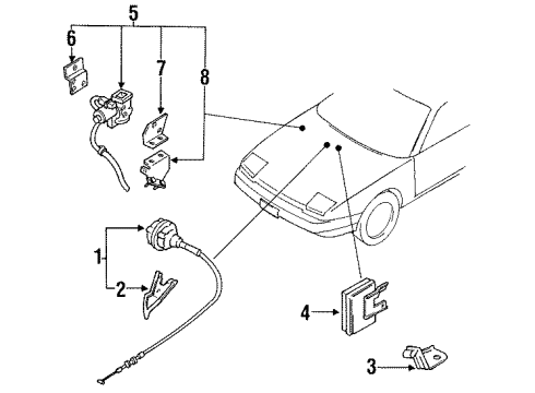1994 Nissan 240SX Cruise Control System Actuator Assy-Ascd Diagram for 18910-53F10