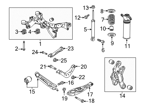 2018 GMC Terrain Rear Axle, Lower Control Arm, Upper Control Arm, Ride Control, Stabilizer Bar, Suspension Components Coil Spring Diagram for 84165206