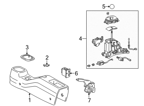 2003 Toyota MR2 Spyder Parking Brake Shift Knob Diagram for 33504-53020