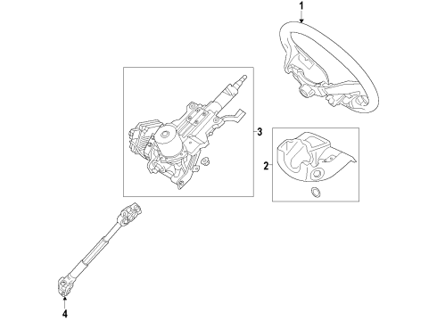 2017 Hyundai Azera Steering Column & Wheel, Steering Gear & Linkage Motor Assembly Diagram for 56330-3V410