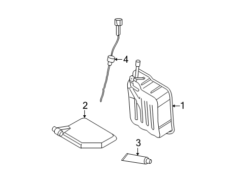 2009 Hyundai Santa Fe Automatic Transmission Oil Level Gauge Diagram for 46580-3A540