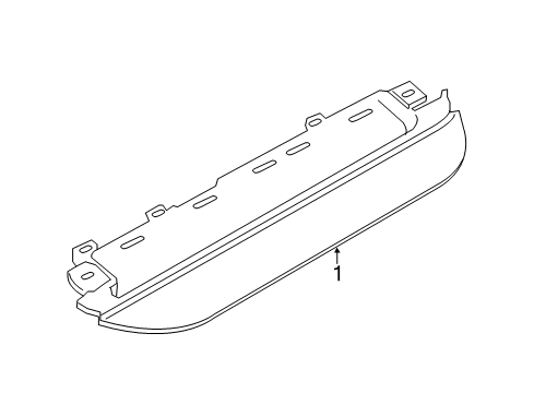 2017 BMW X4 High Mount Lamps Third Stoplamp Diagram for 63257336946