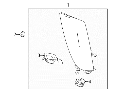 2013 Cadillac XTS Bulbs Tail Lamp Assembly Diagram for 84136218