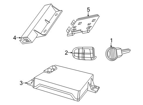 2012 Dodge Charger Keyless Entry Components Antenna-Remote Start And KEYLESS En Diagram for 68067533AI