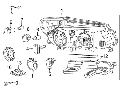 2017 Chevrolet SS Headlamps Socket Diagram for 92266968