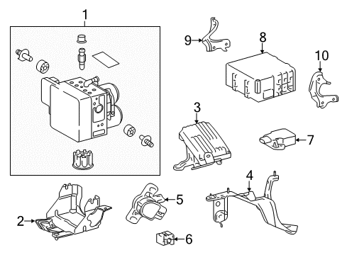 2013 Lexus GS450h Anti-Lock Brakes Computer Assembly, SKID Diagram for 895B0-30010