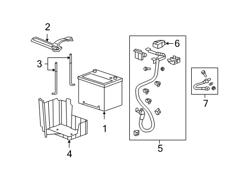 2013 Acura MDX Battery Plate Assembly, Battery St Diagram for 31512-STX-A00