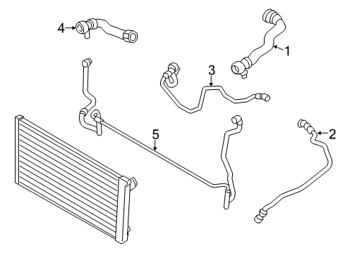 2015 BMW 740Ld xDrive Hoses, Lines & Pipes Lower Hose Diagram for 17128511747