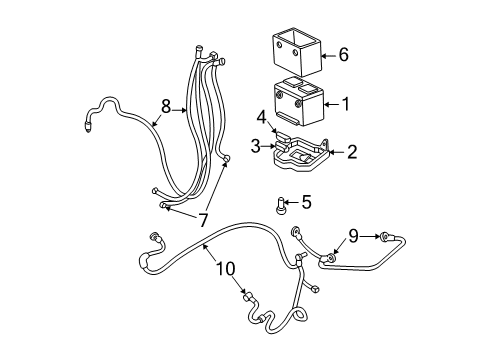 1996 GMC Sonoma Battery, Battery Cables Cable Asm, Battery Positive(41"Long) Diagram for 12157107