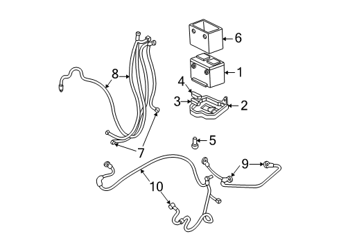 2002 GMC Sonoma Battery, Battery Cables Positive Cable Diagram for 15321065