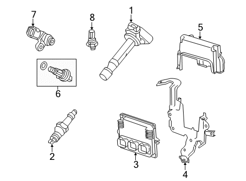 2016 Honda Accord Powertrain Control Spark Plug (Sxu22Hcr11) (Denso) Diagram for 12290-R70-A02