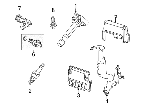 2016 Honda Accord Powertrain Control Bracket Comp, Ecu Diagram for 37821-5G0-A00