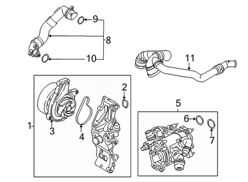 2022 BMW M235i xDrive Gran Coupe Water Pump PROFILE-GASKET Diagram for 11518678906