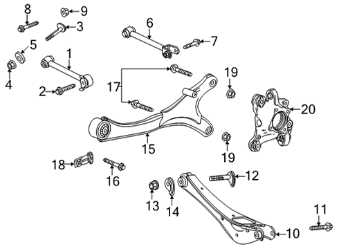 2021 GMC Yukon XL Rear Suspension Components, Lower Control Arm, Ride Control, Stabilizer Bar Front Upper Control Arm Cam Diagram for 11603091