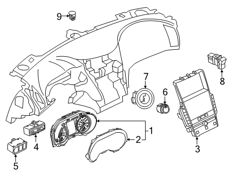 2021 INFINITI Q60 Trunk Switch Assy-Preset Diagram for 25391-4HB7D