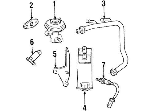 2003 Ford Windstar EGR System EGR Tube Diagram for 1F2Z-9D477-DA