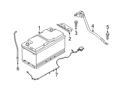 2018 Genesis G80 Battery Wiring Assembly-Battery Diagram for 91850-B1010