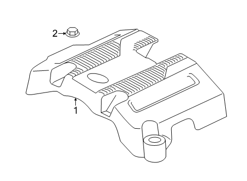 2017 Ford F-150 Engine Appearance Cover Engine Cover Diagram for HL3Z-6A949-F