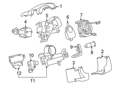 2010 Chevrolet Traverse Switches Switch Asm-Headlamp *Ebony Diagram for 25779036