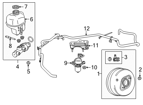 2015 Jeep Grand Cherokee Hydraulic System Hose-Brake Booster Vacuum Diagram for 4581668AC