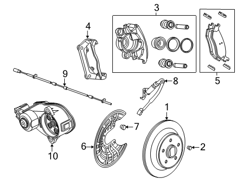 2020 Ram 1500 Parking Brake Shield-Splash Diagram for 68330565AC