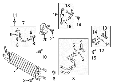 2014 Ford Fusion Oil Cooler Oil Cooler Diagram for DG9Z-7A095-A