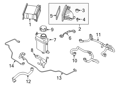 2015 BMW 760Li Intercooler Coolant Hose Diagram for 17127591094