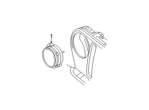 2001 Jeep Wrangler Headlamps Ring-HEADLAMP Bulb Diagram for 4874378