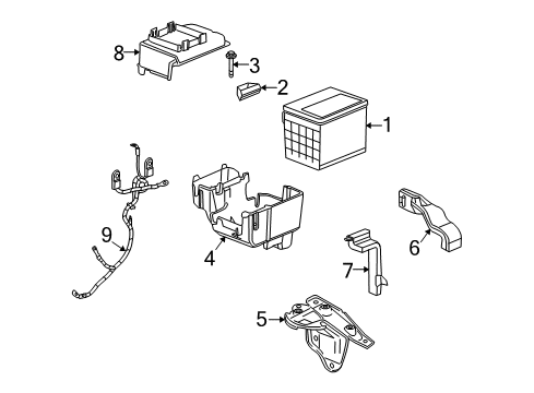 2009 Pontiac Torrent Battery Positive Cable Diagram for 19116080