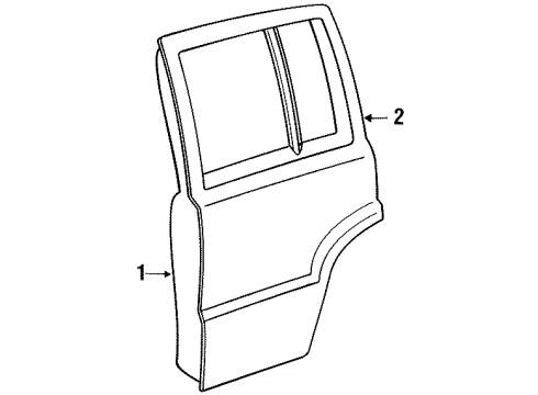 1995 Jeep Grand Cherokee Rear Door Rear Door-RH Diagram for 55134724