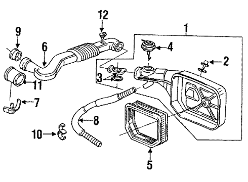1988 Honda Prelude Air Intake Sensor Assy., Ta Diagram for 37880-PH4-661