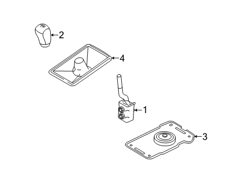 2012 Ford Mustang Shifter Housing Boot Diagram for BR3Z-7277-B