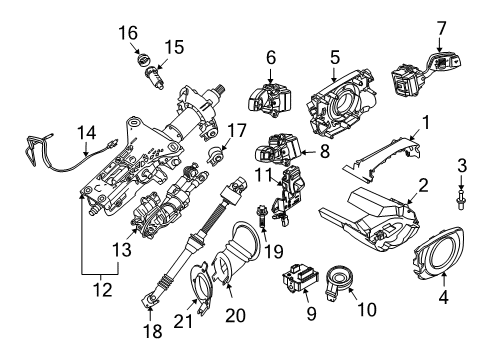 2004 BMW 645Ci Switches Ring Antenna Diagram for 61356964555
