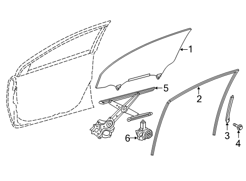 2017 Toyota Corolla iM Rear Door Run Channel Diagram for 68141-12591