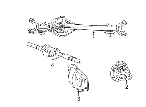 2002 Ford F-250 Super Duty Carrier & Front Axles Case Diagram for F81Z-3204-BA