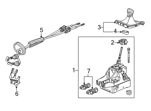 2011 Saab 9-5 Center Console Adjuster Diagram for 55566686