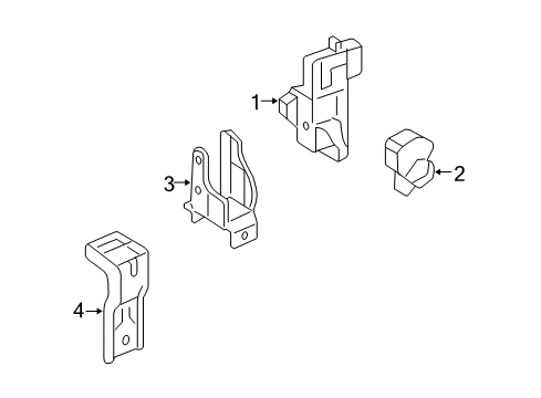 2008 Lincoln Mark LT Anti-Lock Brakes Control Module Bracket Diagram for 7L3Z-2C325-A