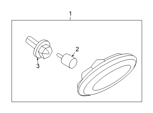 2009 Mercury Mariner Bulbs Repeater Lamp Diagram for 5E6Z-13368-AA