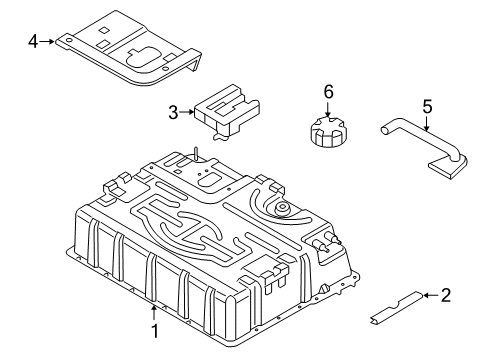 2010 BMW X6 Battery High-Voltage Accumulator Diagram for 61257615387