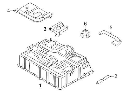 2010 BMW X6 Battery Breather Hose Diagram for 61257591261