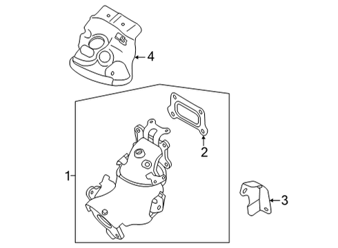 2021 Nissan Rogue Exhaust Manifold Cover Assembly-Manifold Catalyst Diagram for 16590-6RA0A