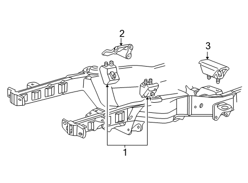 1998 Ford Ranger Engine & Trans Mounting Mount Bracket Diagram for F87Z6031BA