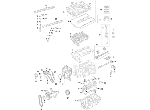 2021 BMW 228i xDrive Gran Coupe Engine Parts, Mounts, Cylinder Head & Valves, Camshaft & Timing, Variable Valve Timing, Oil Pan, Oil Pump, Adapter Housing, Balance Shafts, Crankshaft & Bearings, Pistons, Rings & Bearings Exhaust Camshaft Diagram for 11318629236