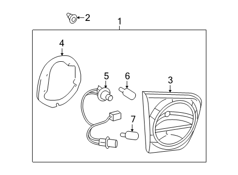 2010 Toyota Sequoia Backup Lamps Back Up Lamp Assembly Diagram for 81580-0C030