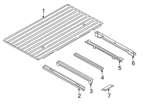 2015 Ram 3500 Pick Up Box - Floor Panel-Box Floor Diagram for 68141814AC