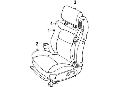 1997 Chrysler Sebring Front Seat Components Front Seat Cushion Diagram for PR811K5