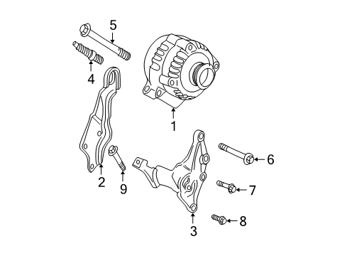 2001 Oldsmobile Alero Alternator Bracket-Generator Diagram for 24509024