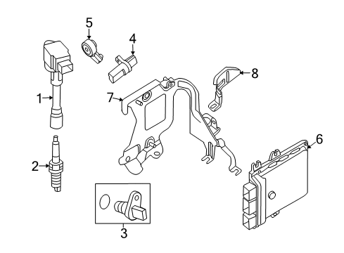 2015 Nissan Altima Powertrain Control Engine Control Module-Blank Diagram for 23703-3SA0A