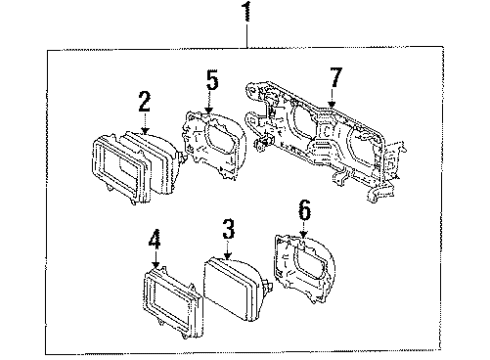 1984 Toyota Camry Headlamps Adjust Screw Diagram for 81131-28050